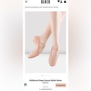 Childrens Pump Canvas Ballet Shoes
S0277G - Bloch pink